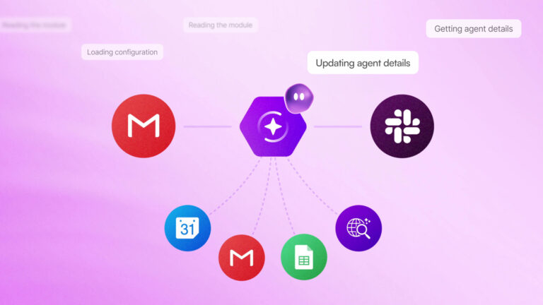 avis Make : illustration officielle Maia, l'IA conversationnelle de Make connectée à Gmail, Slack, Calendar et Sheets