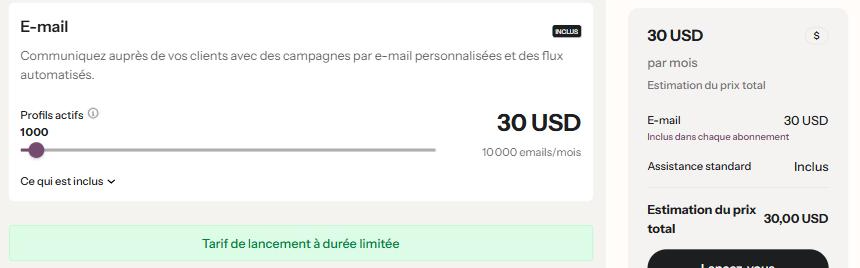 avis Klaviyo : la grille tarifaire officielle selon le nombre de profils actifs