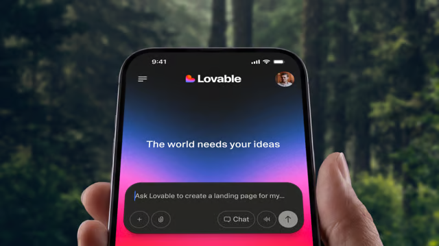 avis Lovable : application mobile Lovable ouverte sur un smartphone